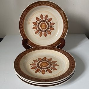 Vintage Merida Ironstone Set of 4 Salad/ Desert Plates 7.5 in